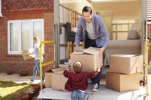 Students packing belongings for removals in Barnet