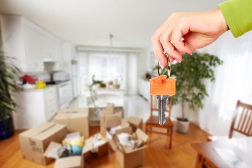 Team loading furniture into a removal van in Barnet