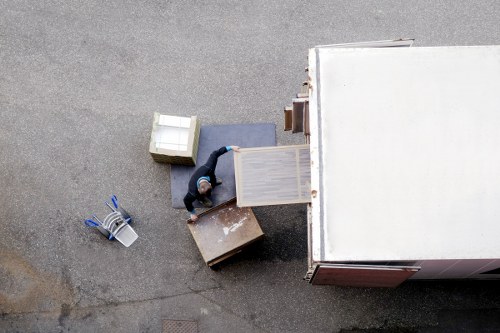 Residential move in Barnet with a truck parked for loading