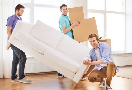 Local man with van moving items in Barnet residential street