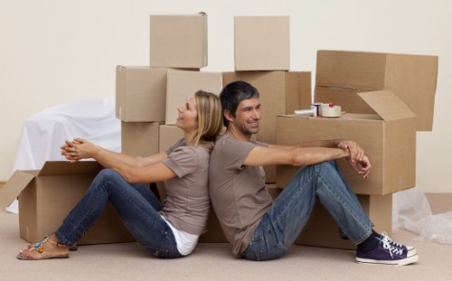 Unpacking boxes and setting up a new Barnet property