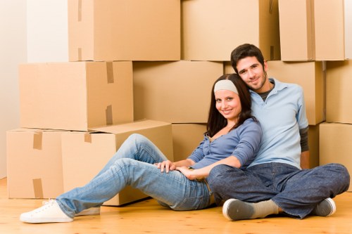 Professional man and van assisting a household relocation in Barnet