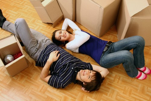 Preparation for a local man and van booking in Barnet with boxes and furniture